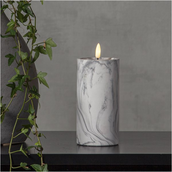 Star Trading Flamme Marble Led Blockljus Stockholms Ljusbutik