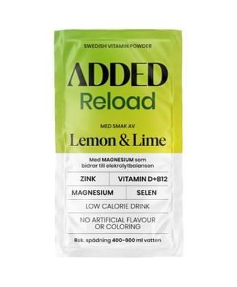 Added vitamins Added Reload 4G, Lime&Lemon