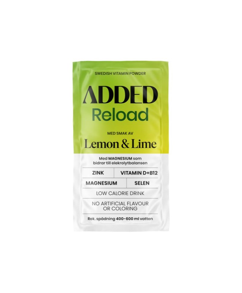 Added vitamins Added Reload 4G, Lime&Lemon