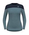 Odlo Bl Top Crew Neck L/S Nat Performance Pw 150 W Blue/Dark Sapphire Melange