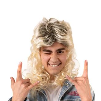 80-talsperuk, långt hår, blond