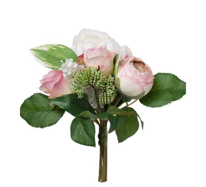 Blombukett Rosa, 30 cm.