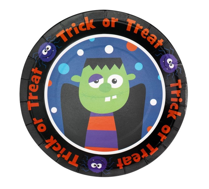 Tallrik "Tick Or Treat" Halloween, 8-pack
