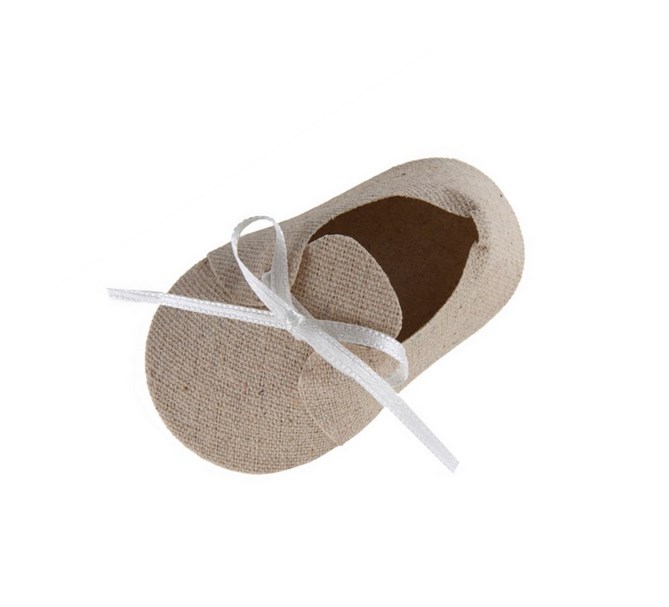 Dekoration Babyskor natur, 1 par