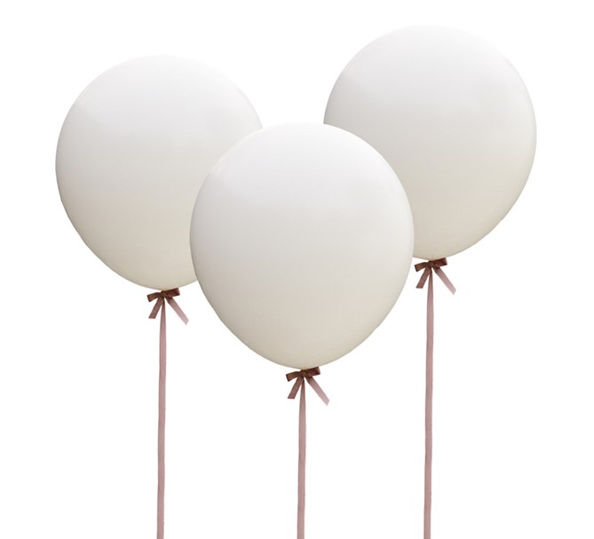 Jätteballonger vita 90 cm, 3-pack
