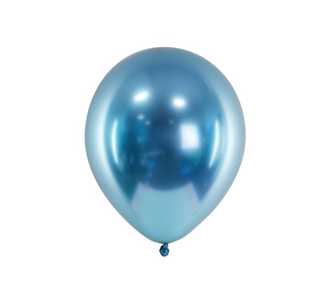 Glansiga ballonger blå 10-pack