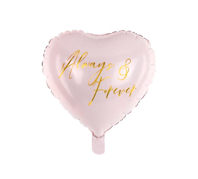 Folieballong hjärta "Always & Forever"