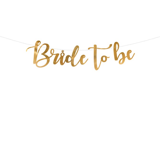 Girlang "Bride to be" guld DIY