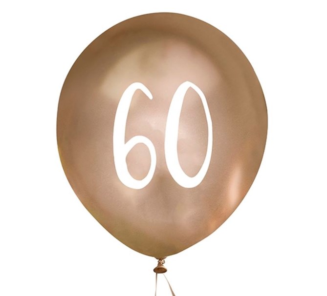 Ballonger Guld 60 år, 5 st