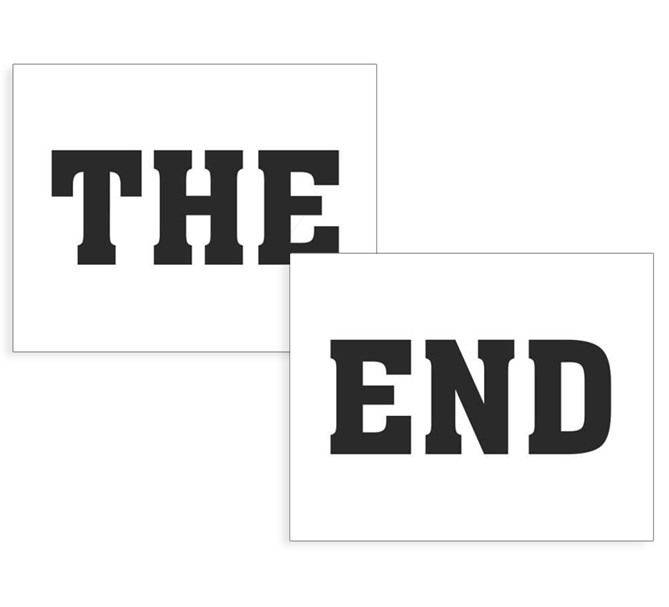 Klistermärken till skor "The End"