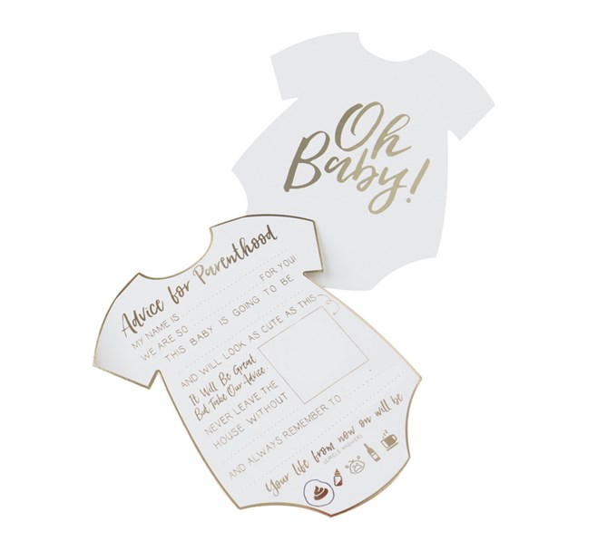 Babyshower kort "Oh Baby", 10-pack