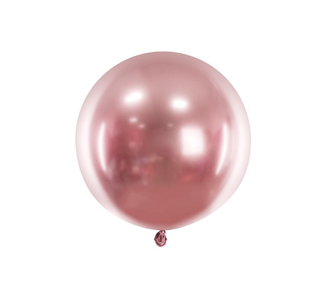 Ballong glansig rosé, 60 cm.