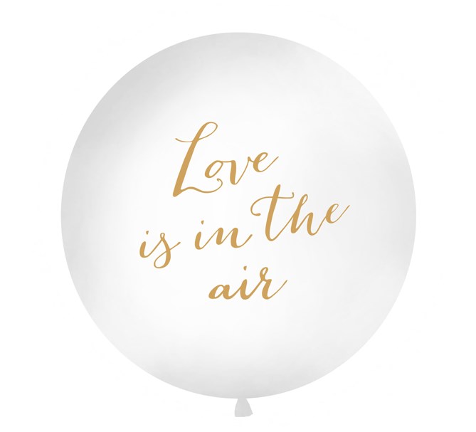 Ballong "Love is in the air" Guld, 1 m.