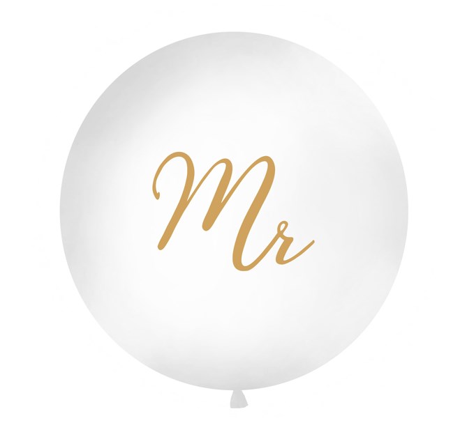 Ballong "Mr" guldtext, 1 m.
