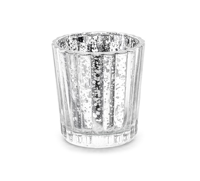 Ljuslykta silver, 5,5 x 6 cm.