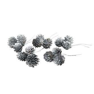 Lärkkottar silver på ståltråd, 5-pack
