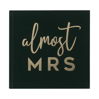 Gästbok "almost MRS" i grön sammet
