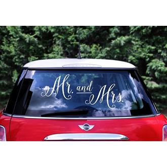 Bildekal Bröllop "Mr And Mrs"