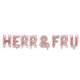 Ballonggirlang "HERR & FRU" roséguld