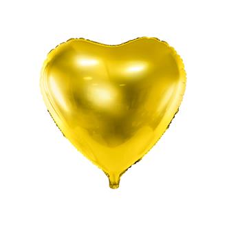 Folieballong hjärta guld