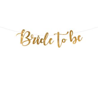 Girlang "Bride to be" guld DIY