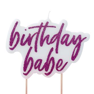 Tårtljus "Birthday babe"