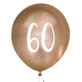 Ballonger Guld 60år, 5st