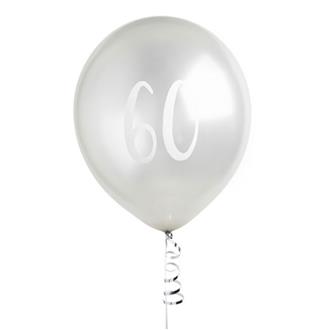 Ballonger silver 60år, 5st