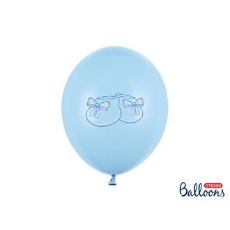 Ballonger blå babysko, 6-pack
