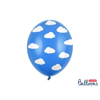 Ballonger Blåa med Moln, 10-pack