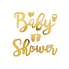 Klistermärke "Babyshower" guld