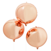 Folieballong rund rosé, 3st