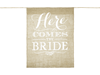 Vimpel "Here comes the bride" natur
