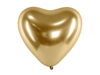 Hjärtformade ballonger guld 10-pack