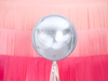 Folieballong Silver klot rund, 40 cm.