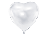 Folieballong hjärta vit, 61 cm.
