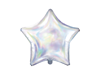 Folieballong Stjärna holografisk silver, 48 cm.