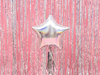 Folieballong regnbågsskimrande silver stjärna 1 st.