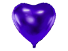 Folieballong hjärta Mörklila, 45 cm.
