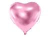Folieballong hjärta Rosa, 45 cm.
