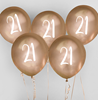 Ballonger Guld 21 år, 5-pack