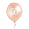 Ballonger roséguld "50 år", 5 st