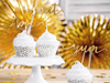 Cupcake toppers Love guld, 6-pack