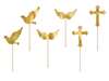 Cake toppers konfirmation och dop, 6 st