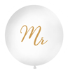 Ballong "Mr" guldtext, 1 m.