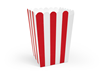 Popcornboxar röd/vit, 6-pack