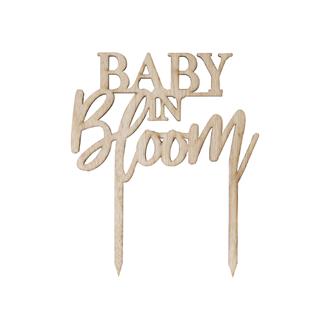 Tårtdekoration Babyshower - Baby in Bloom