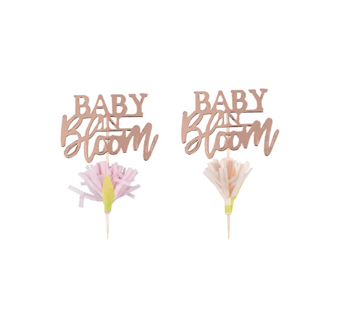 Cupcake toppers till Babyshower - Baby in Bloom