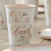 Engångsmuggar Babyshower - Baby in Bloom, 8-pack