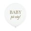 Jätteballong Vit med guldtext "BABY på väg", 60 cm